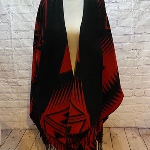 Express Red and black shawl/wrap